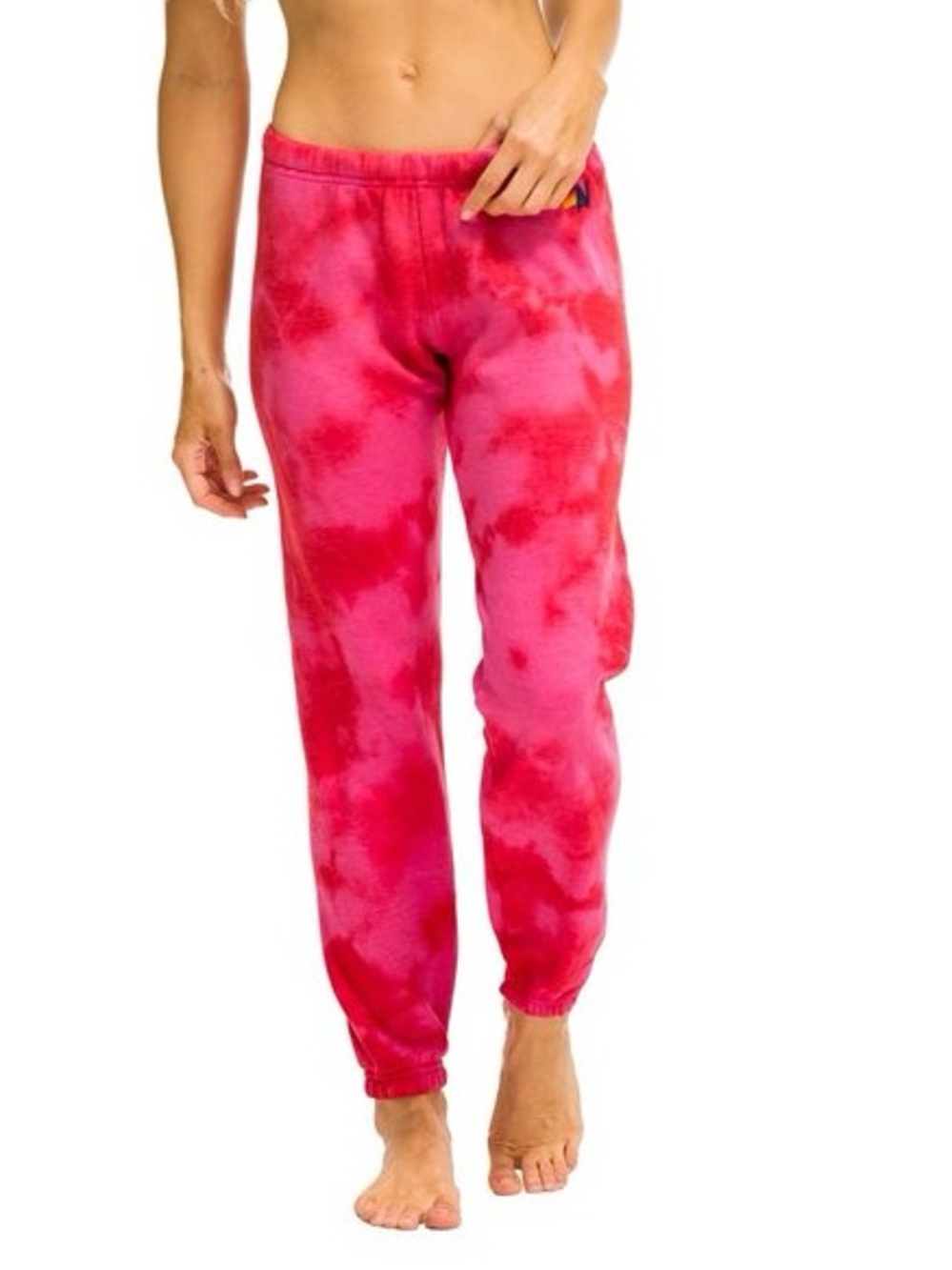 Aviator Nation Hand Dyed Tie Dye Sweatpants - Crystal Red - NWOT - Picture 2 of 8